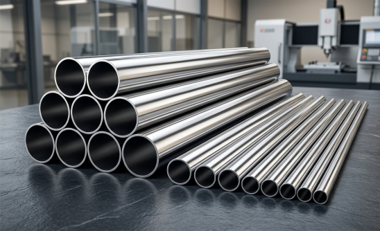 Steel Emporium warehouse stack of ASTM A268 Stainless Steel 430 seamless and welded pipes ready for dispatch in India